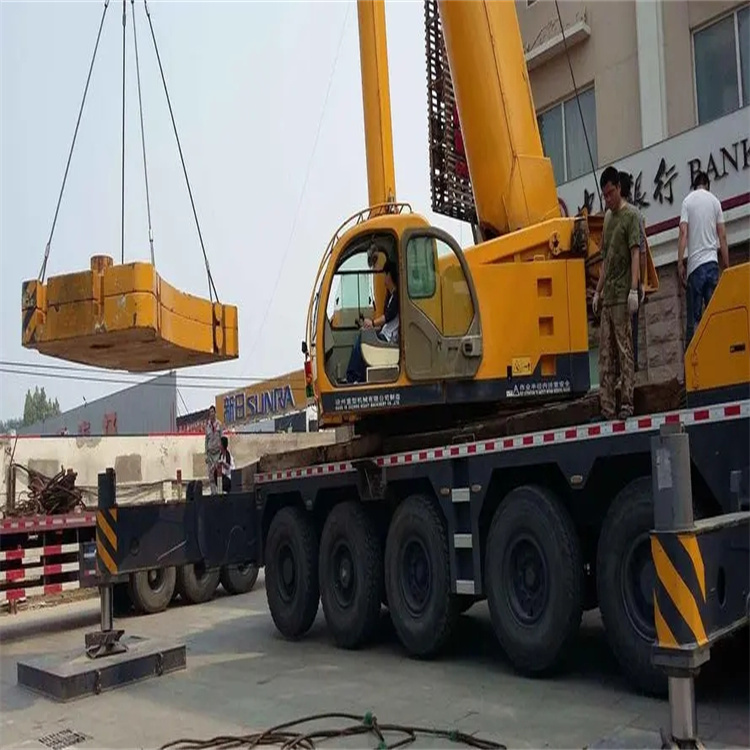 阜阳当地吊车出租|机器吊装|75吨|工厂搬迁服务